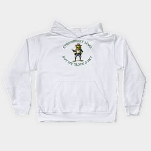 Strawberry Jams But My Glock Don’t - Cowboy Frog Kids Hoodie